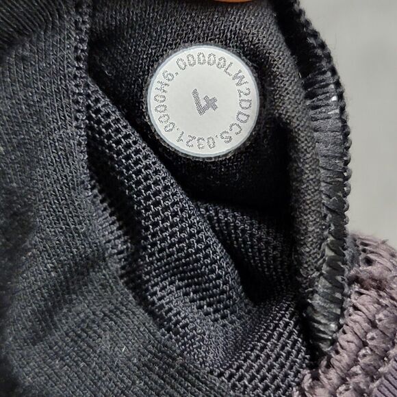 Lululemon Sports Top Bra Size 4 Purple Black Strappy Zipper Workout Gym - Picture 4 of 8